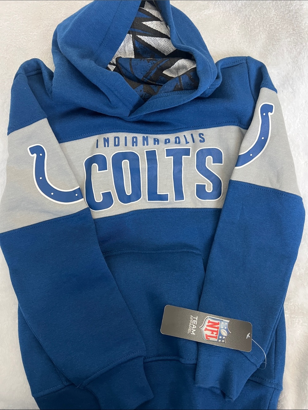 Indianapolis Colts Kids Pullover Hoodie - Blue & Gray